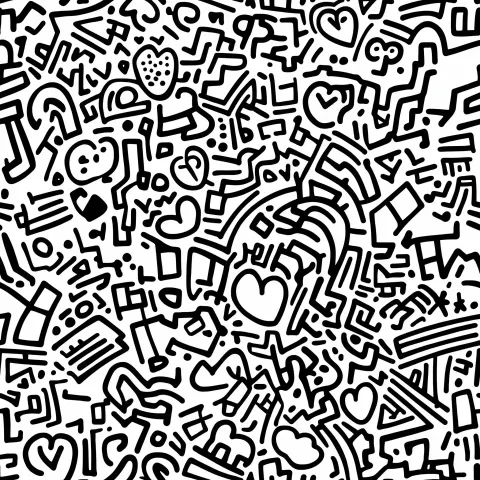 Doodle Geometric Shapes Haring