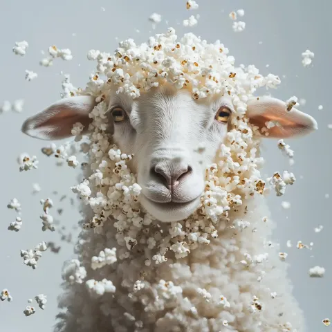 Hyperrealistic Popcorn Sheep