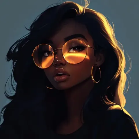 Anime Girl with Glasses