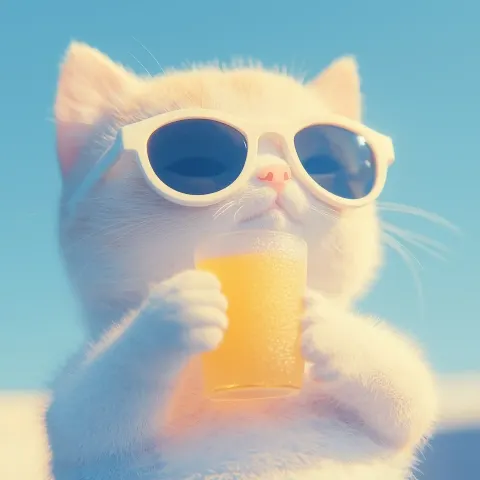 Sunglass Cat Driving Highway