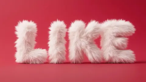 3D Fur LIKE Typography
