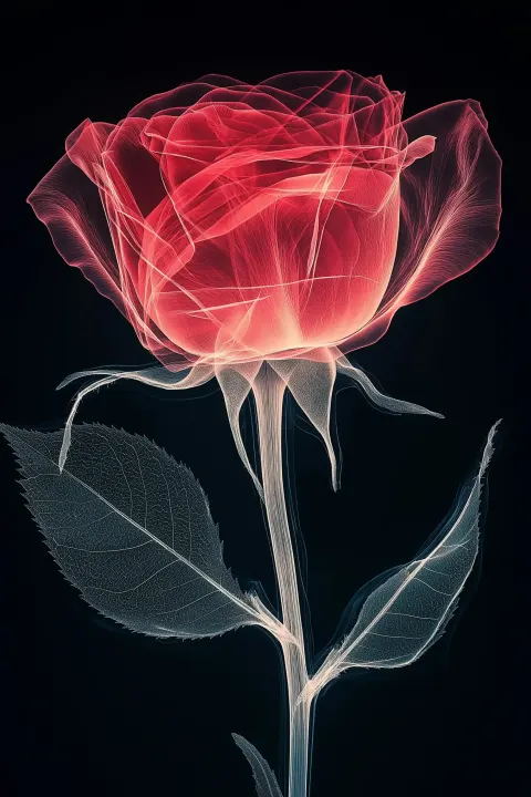 X-Ray Rose Close-Up