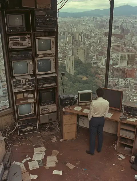 Futuristic Office Scene 35mm Film