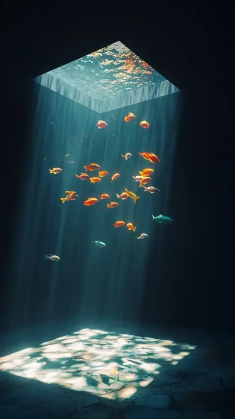 Colorful Fish in Skylight