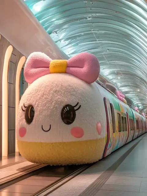 Plush Cartoon Train Design