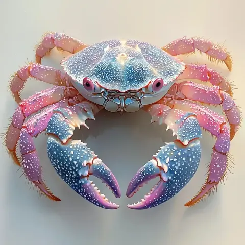 Realistic Pastel Crab