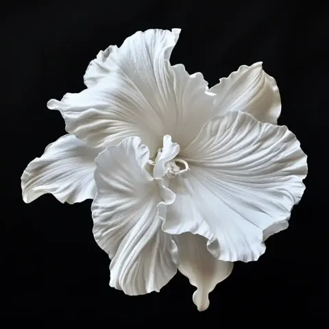 Close-Up White Lily Illustration