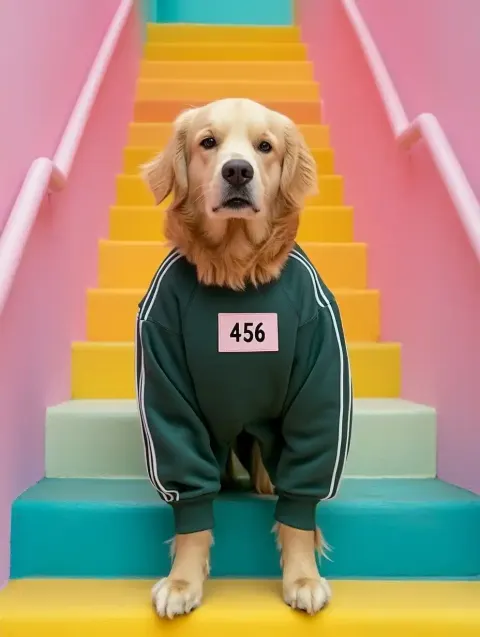 Golden Retriever in Tracksuit
