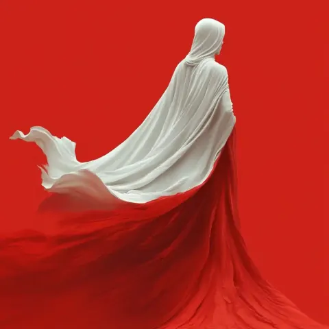 Minimalist Cloaked Figure Logo