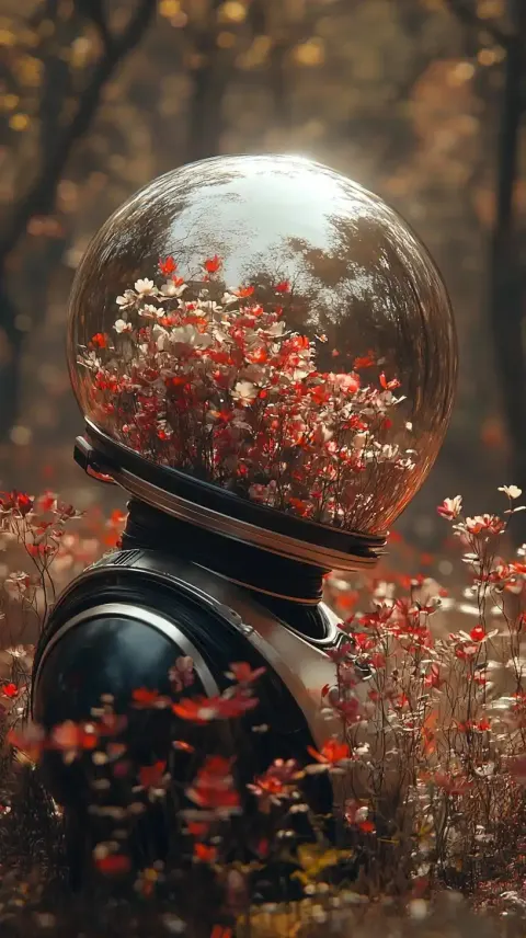 Astronaut Helmet Flower Vase