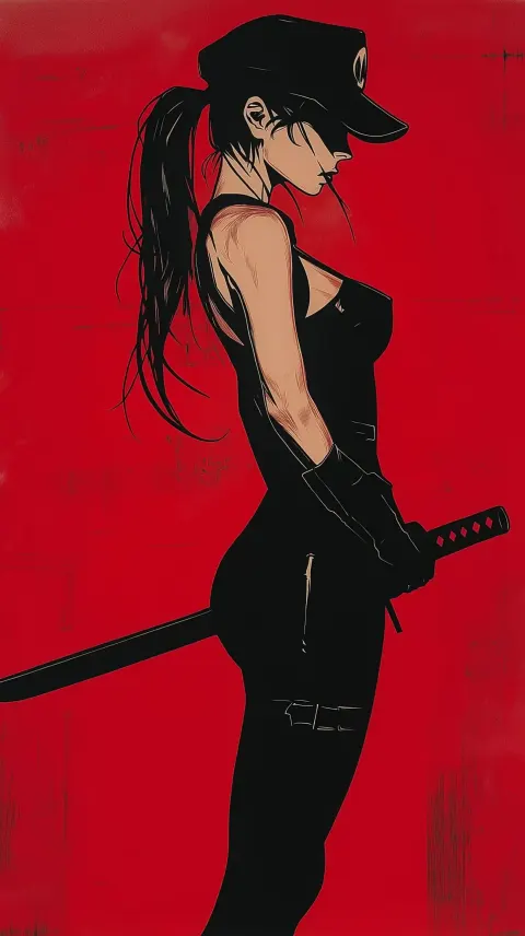Noir Vampire Hunter Illustration