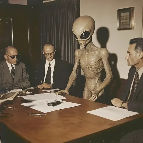 Realistic Roswell Alien Meeting