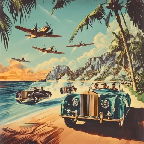 Vintage Rolls-Royce Beach Race