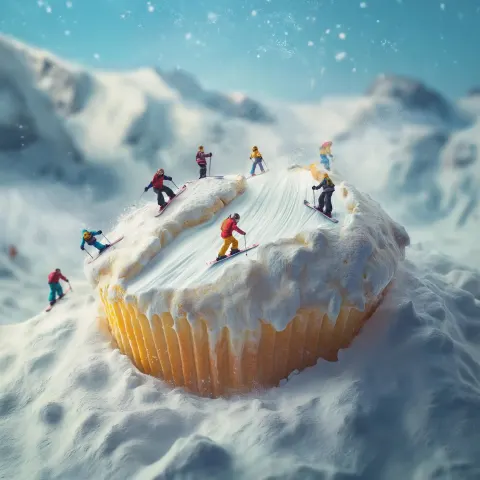 Surreal Skiing on Muffin