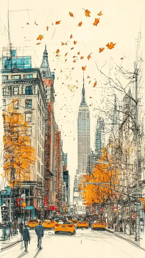 Vibrant New York Sketch