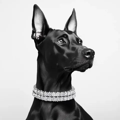 Luxury Doberman in Black and White