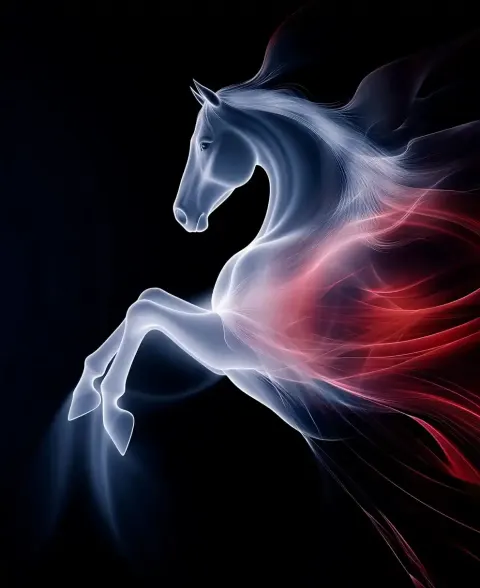 Fractal Horse Silhouette Photography