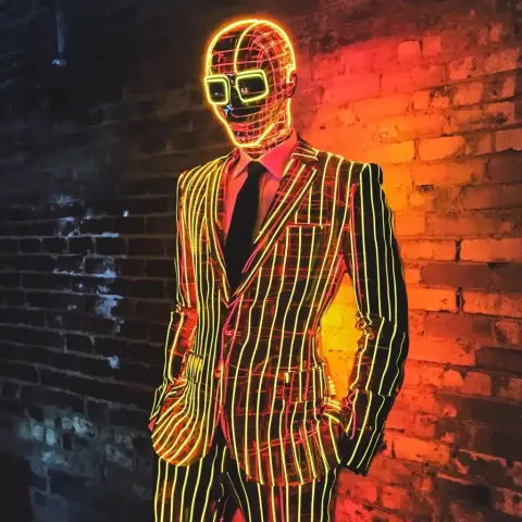 Neon Suit at Office Party