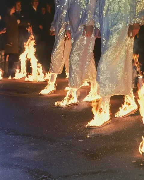 Chaotic Firewalking Scene