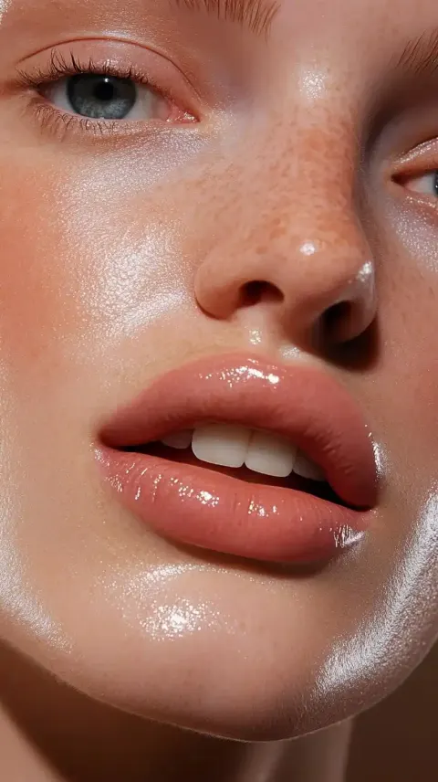 Glossy Lips Close-Up