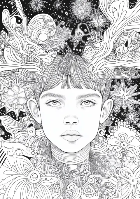 Smi Boy Line Art