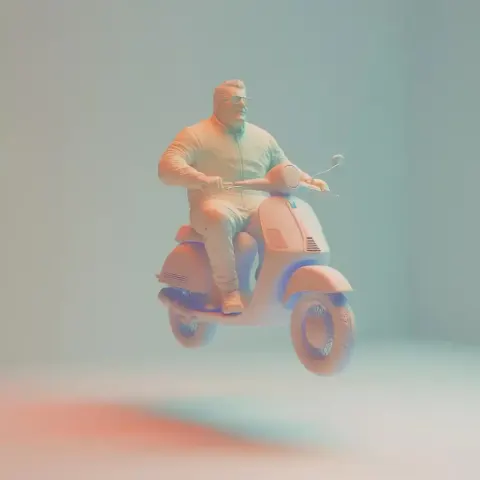 Hyper Realistic Vespa Statue
