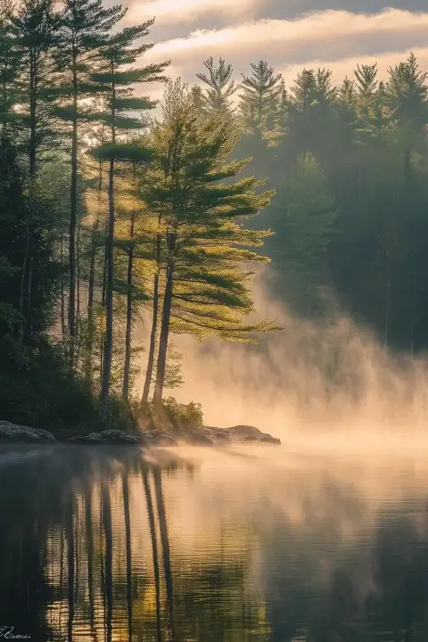 Serene Lake at Dawn
