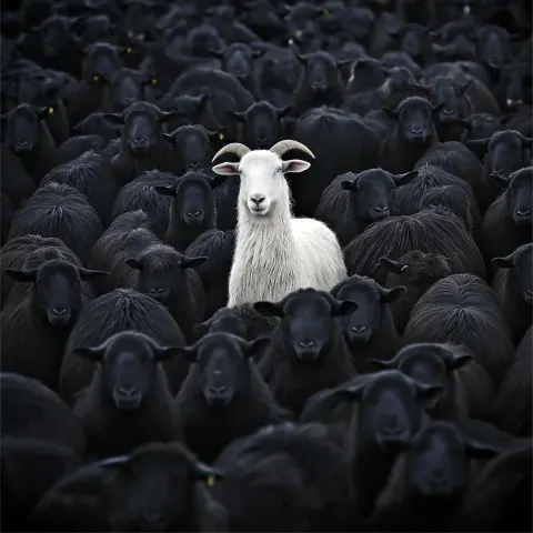 Raw Black Sheep Herd