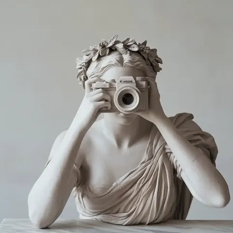 Marble Aphrodite with Camera