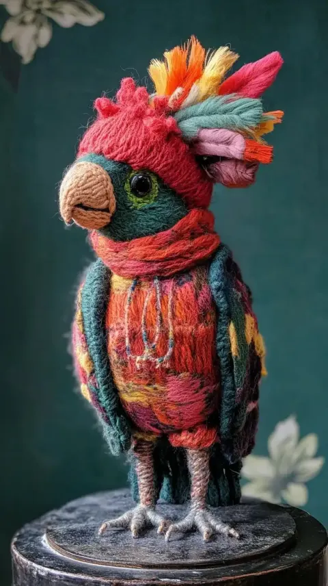 Woollen Parrot Psychic Illustration