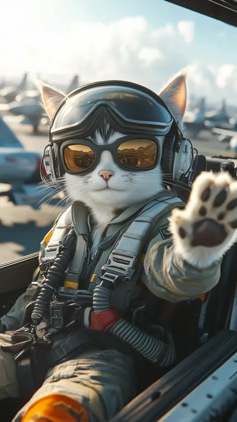 Cinematic Cat Pilot Scene