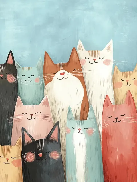 Cartoon Cats by Da Vinci