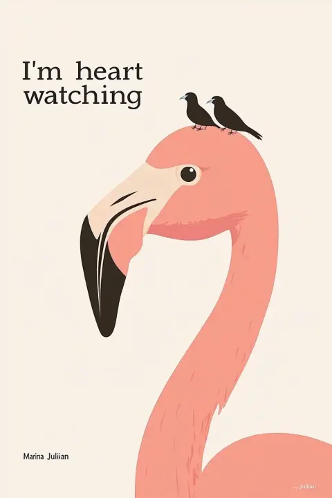 Flamingo Illustration Poster