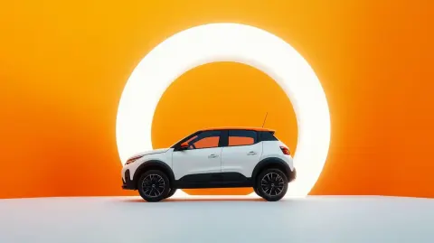 Citroen C3 Leaping Through Typography