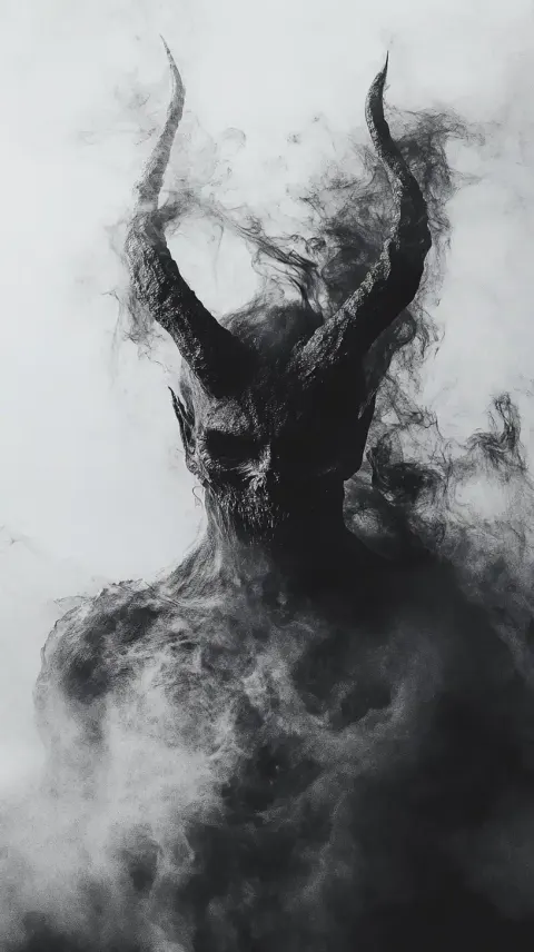 Psychedelic Demon Fog Poster