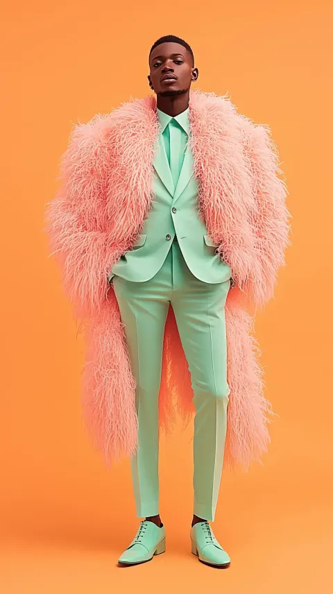 Mint Green Fringe Suit