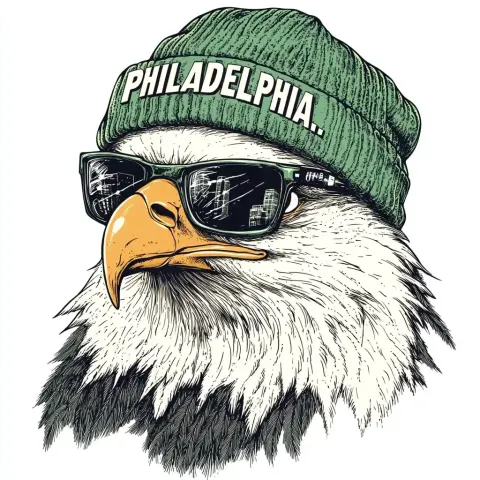 Eagle in Beanie Vector