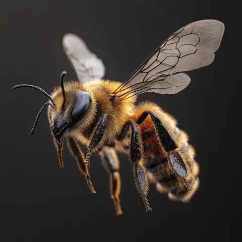 Detailed Clipart Honeybee Flight