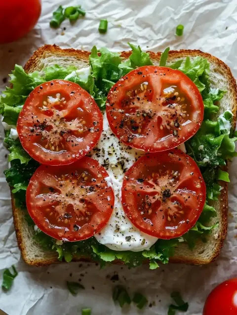 Open-Faced Sandwich Illustration