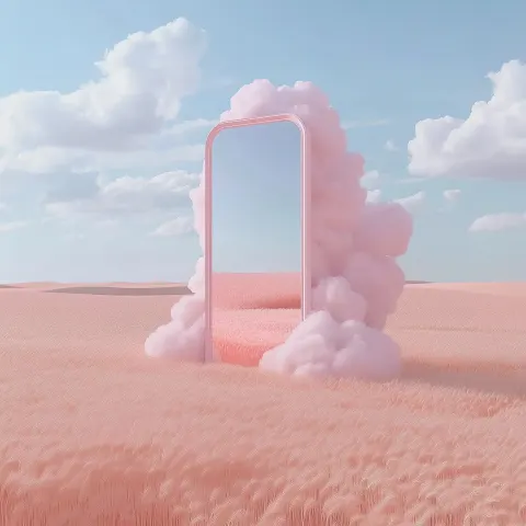 Floating Mirror in Wheat Fields