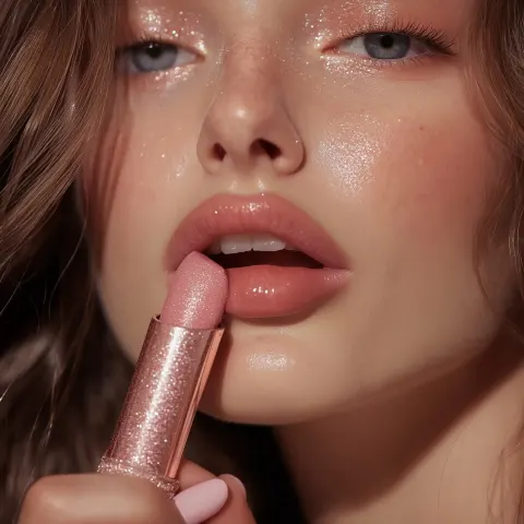 Glamorous Lipstick Close-Up