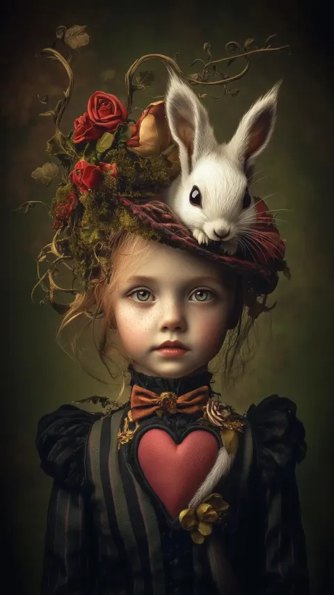 Photorealistic Child in Harlequin