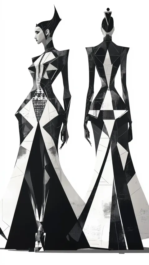 Futuristic Chess Queen Illustration
