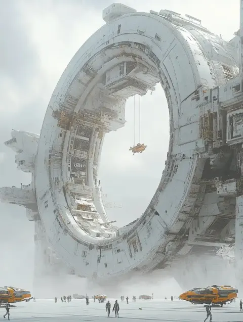 Futuristic Space Station Concept