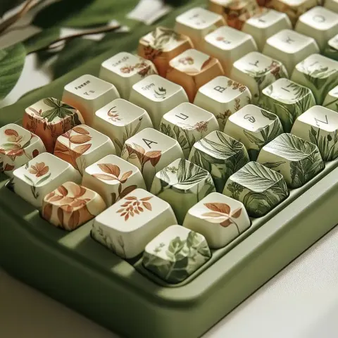 Botanical Keyboard with Organic Design