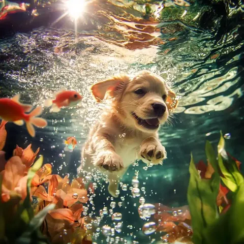 Underwater Puppy Photography