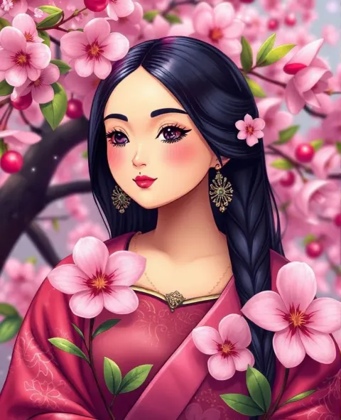Kawaii Maori Mona Lisa Blossom