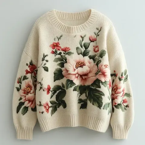 Korean Printed Sweater Design