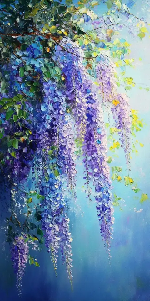Wisteria Oil Painting Elegance
