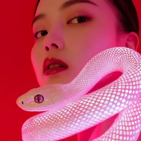 Surrealist Snake Embrace